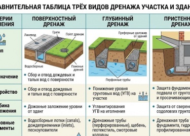Если вы задумались, как осушить участок в Подмосковье, эта статья &mdash; для вас. Разберём по-честному: почему вода ...